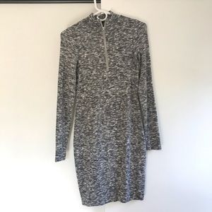 Express Sweater Dress Black/White/Gray S